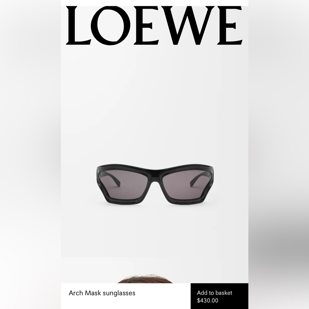 Loewe Black Arch Mask Sunglasses